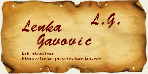 Lenka Gavović vizit kartica